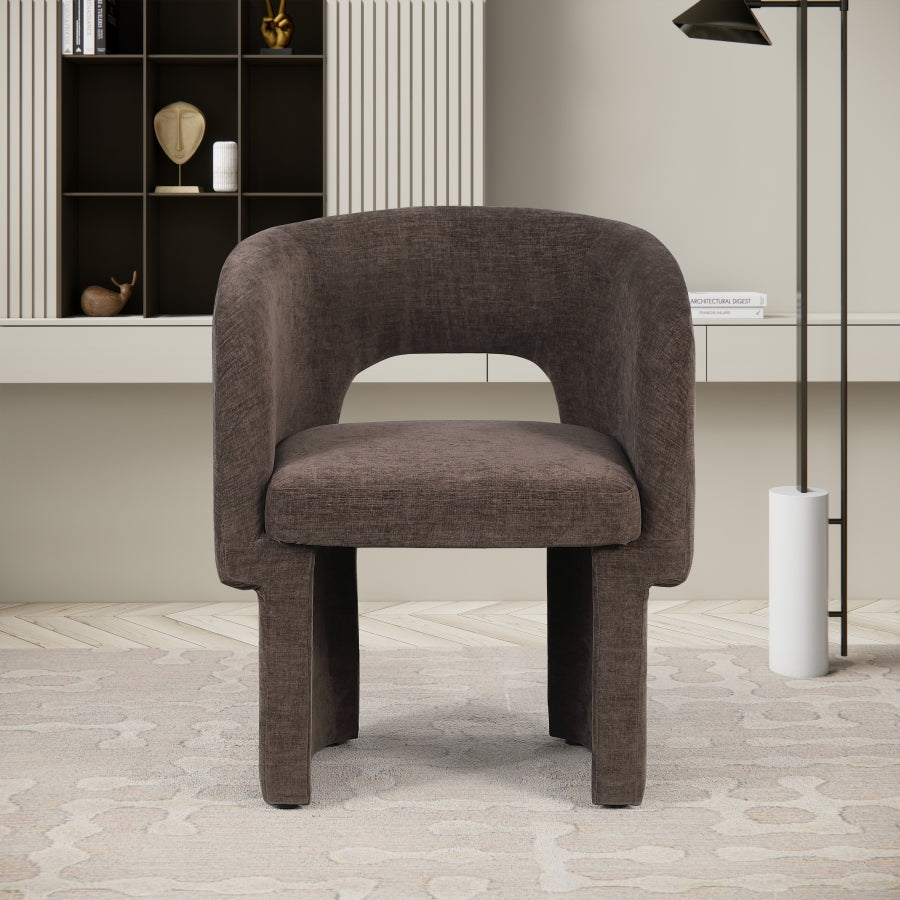 Fauteuil d'appoint rembourré en chenille Vivi