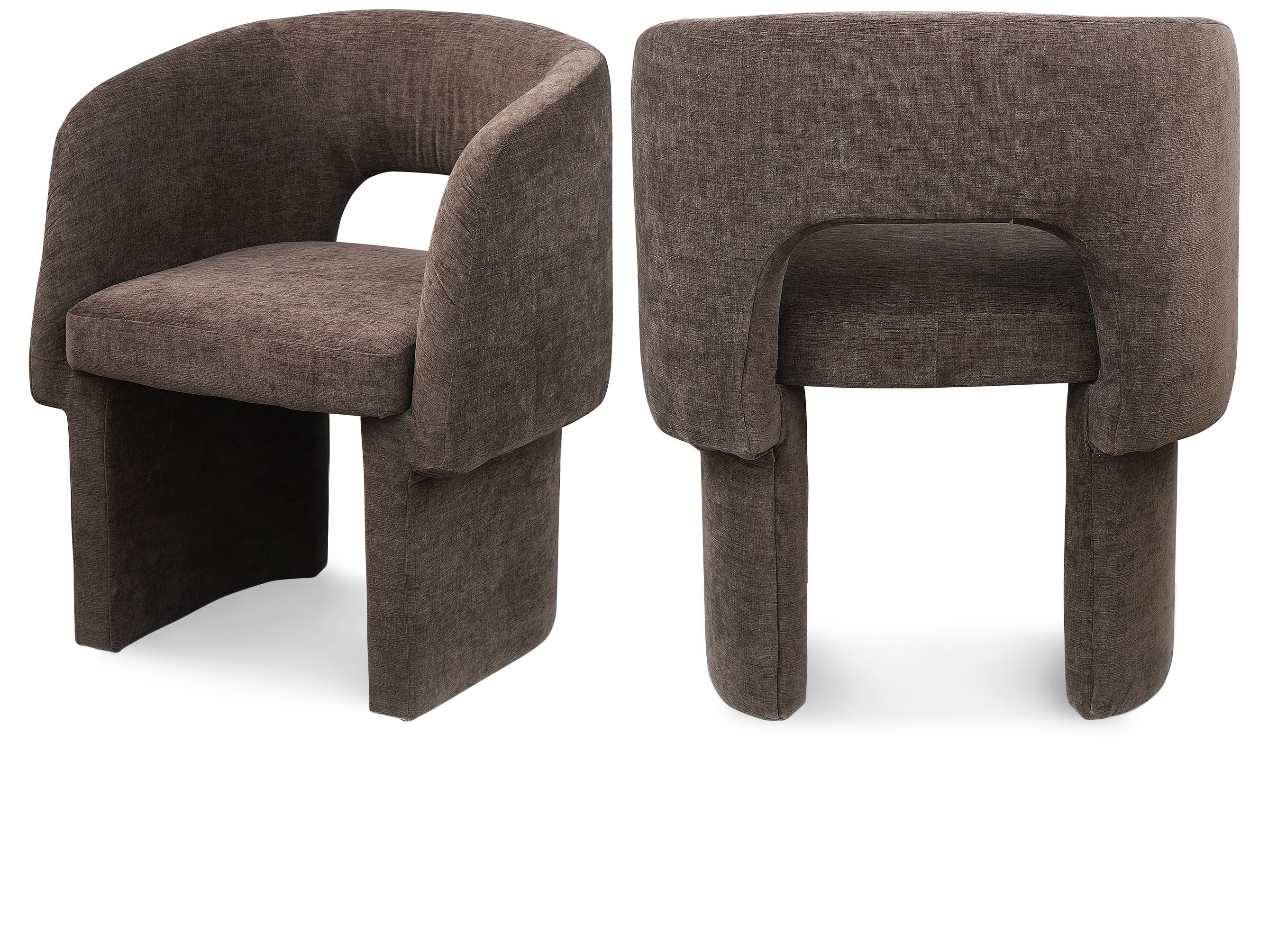 Fauteuil d'appoint rembourré en chenille Vivi