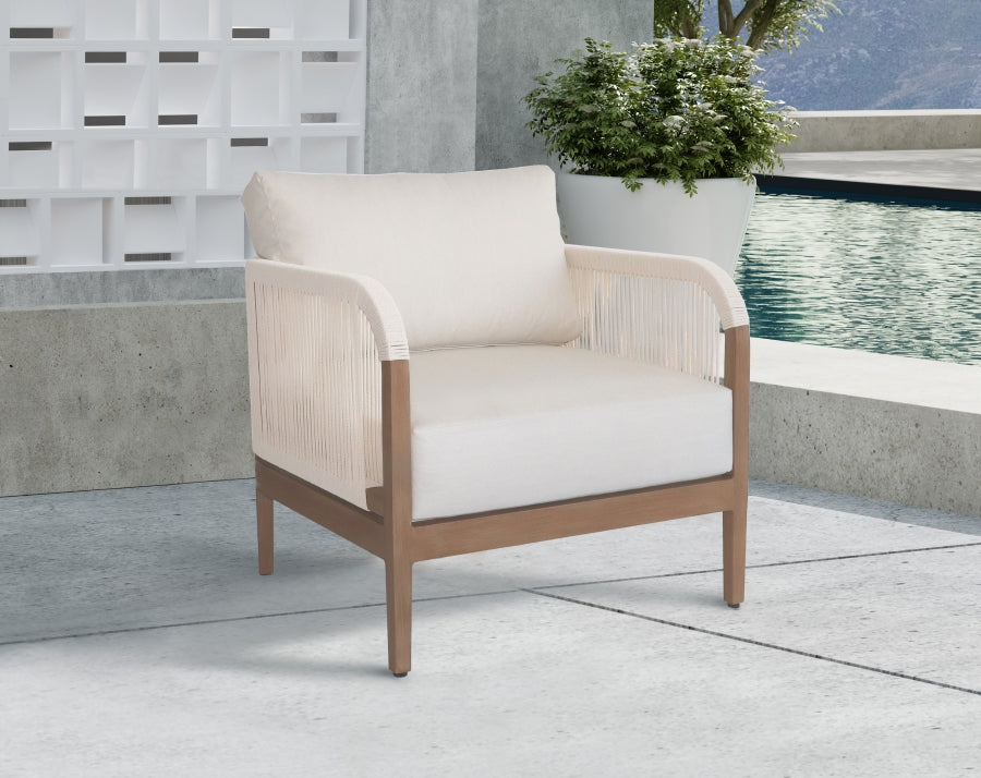 Chaise de patio d'extérieur en tissu résistant à l'eau Maui