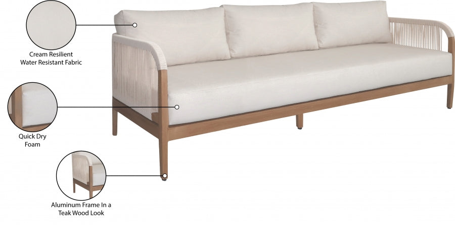 Chaise longue en tissu Orian Teddy
