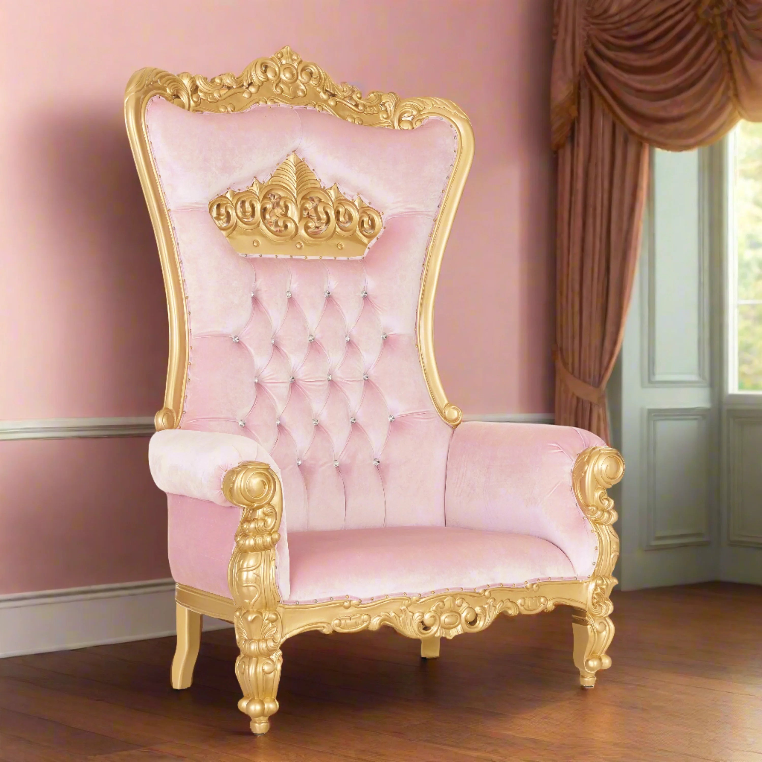 Crown Tiffany Extra Wide Throne Chair