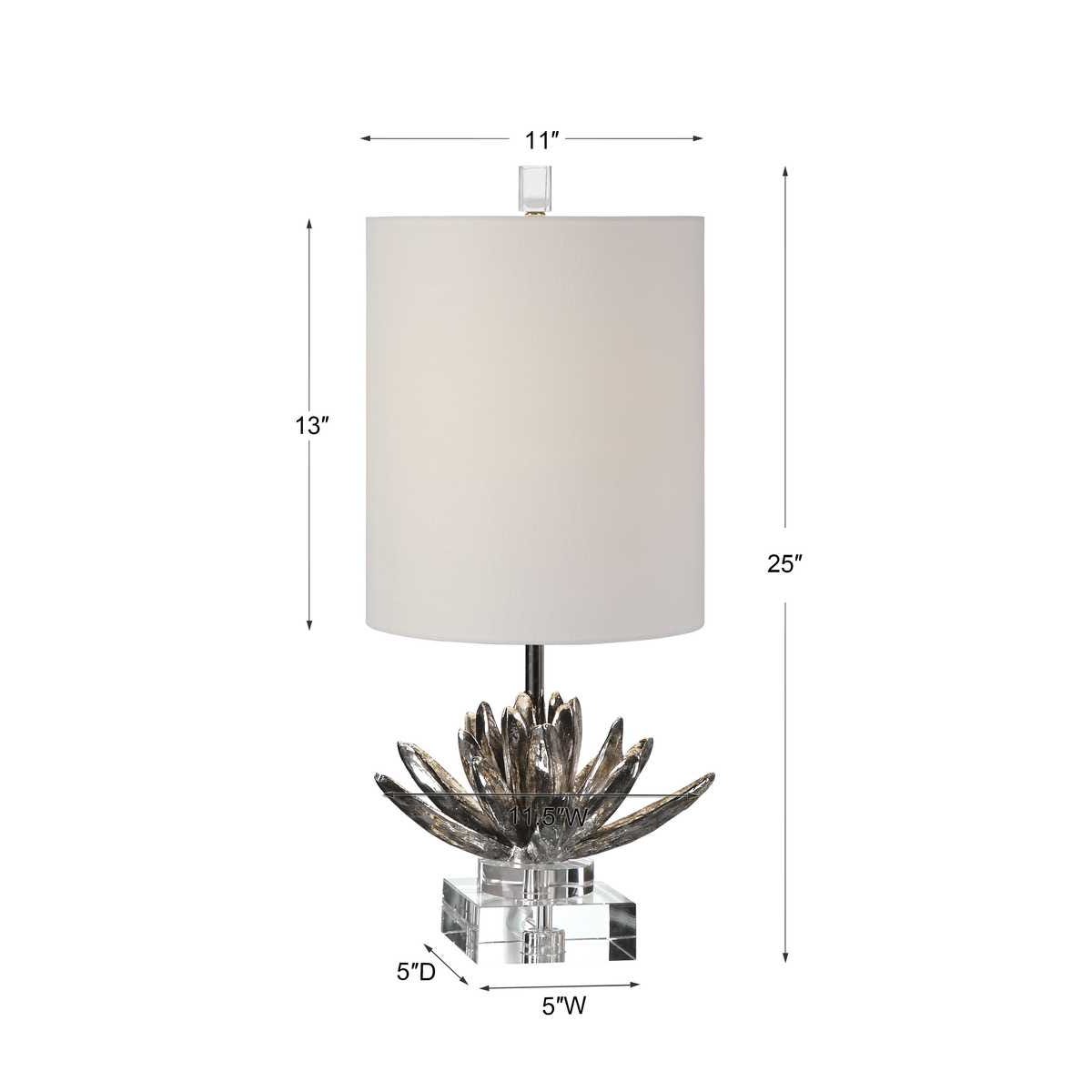Silver Lotus Accent Lamp