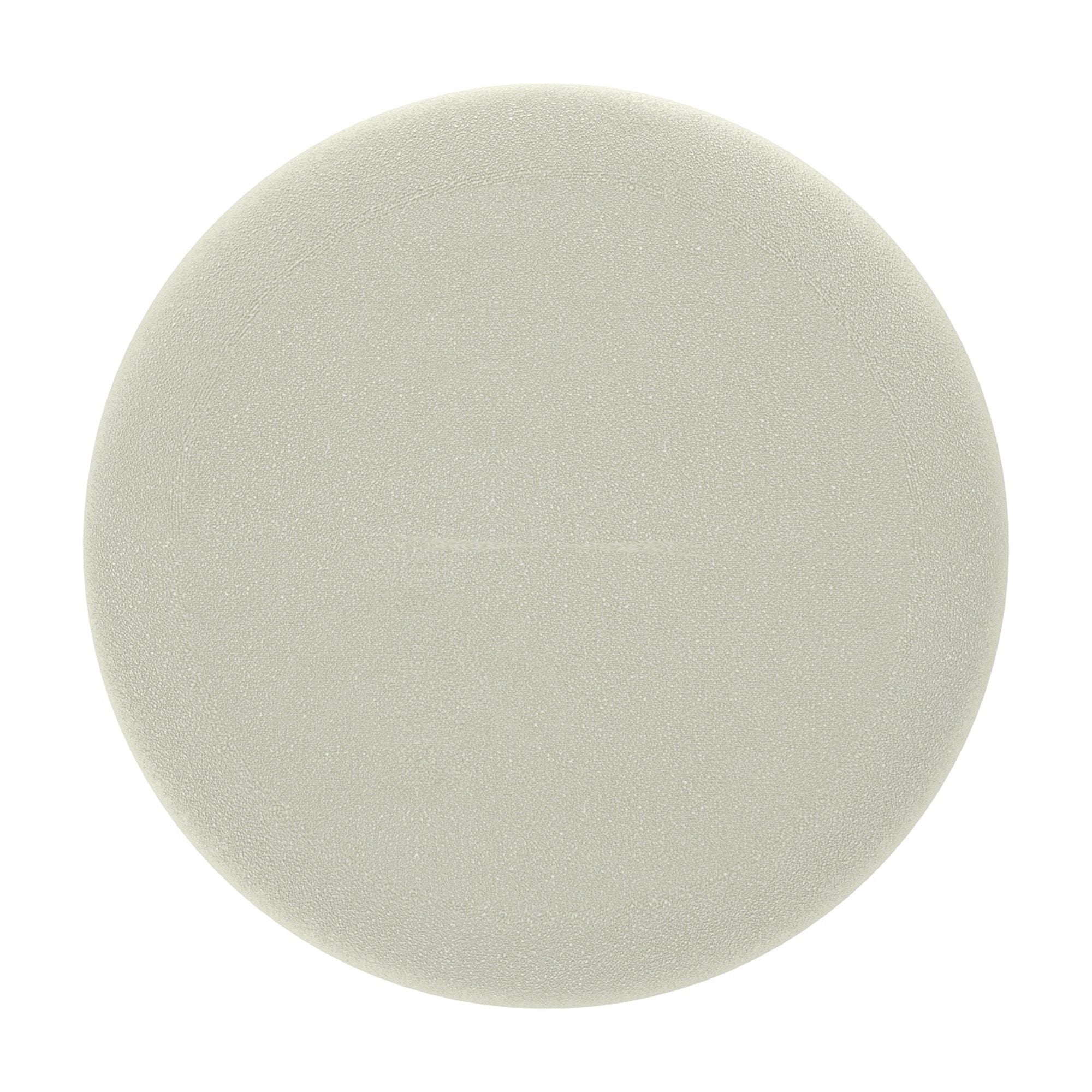 Alya Round Storage Ottoman in White and Natural