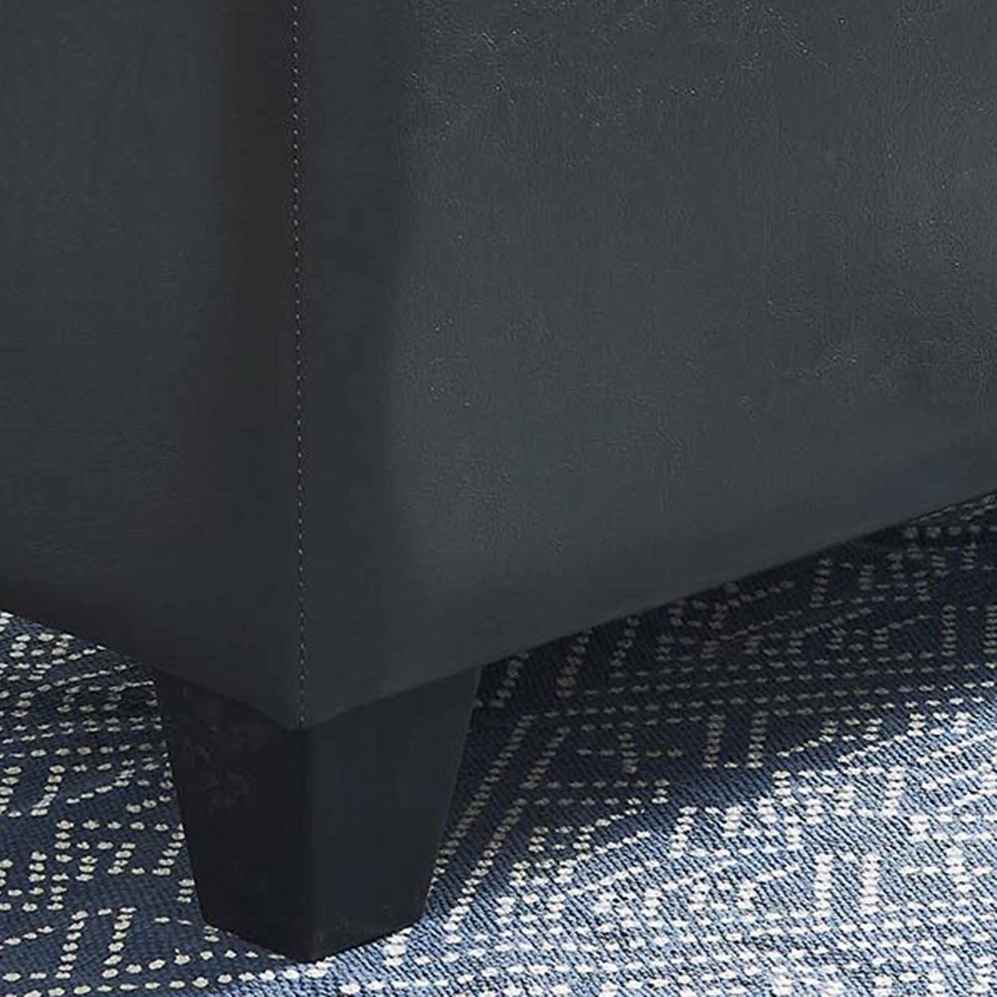 Winston Rectangular Storage Ottoman Bench in Grey