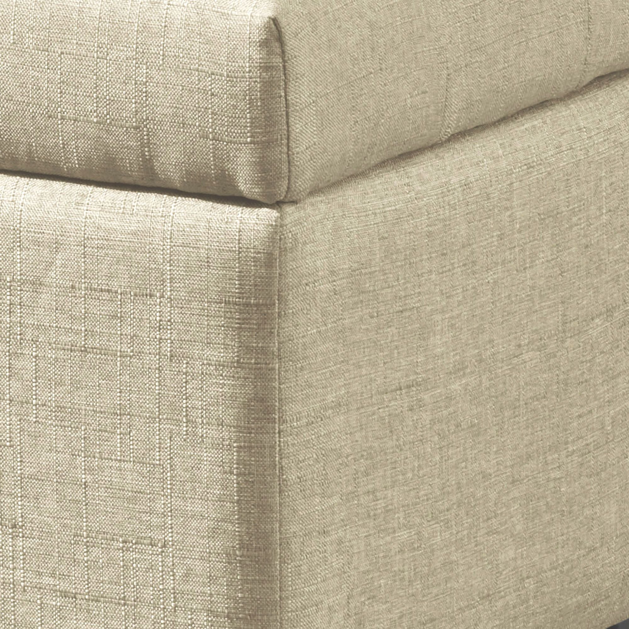 Harper Rectangular Storage Ottoman Bench in Beige