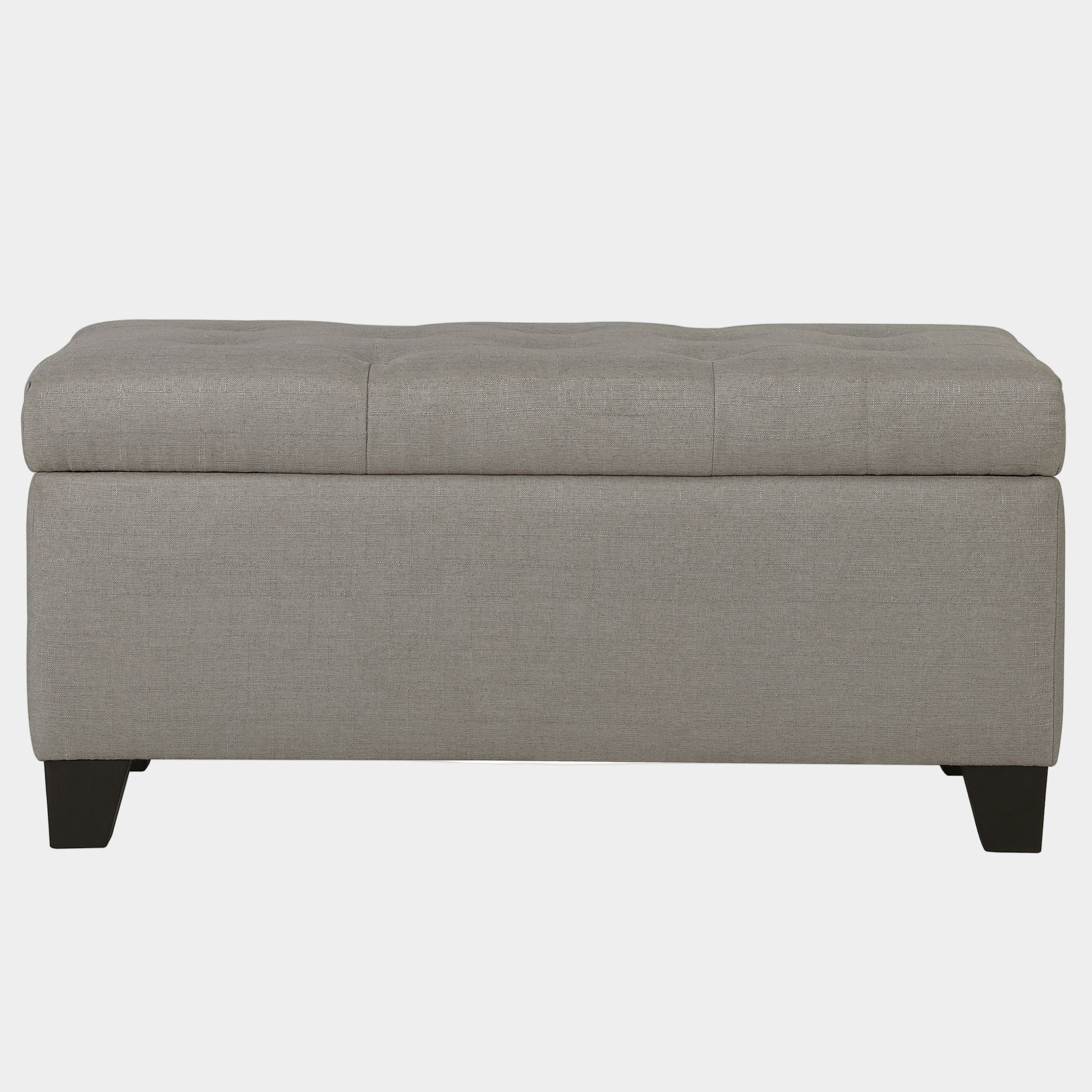 Harper Rectangular Storage Ottoman Bench in Light Grey