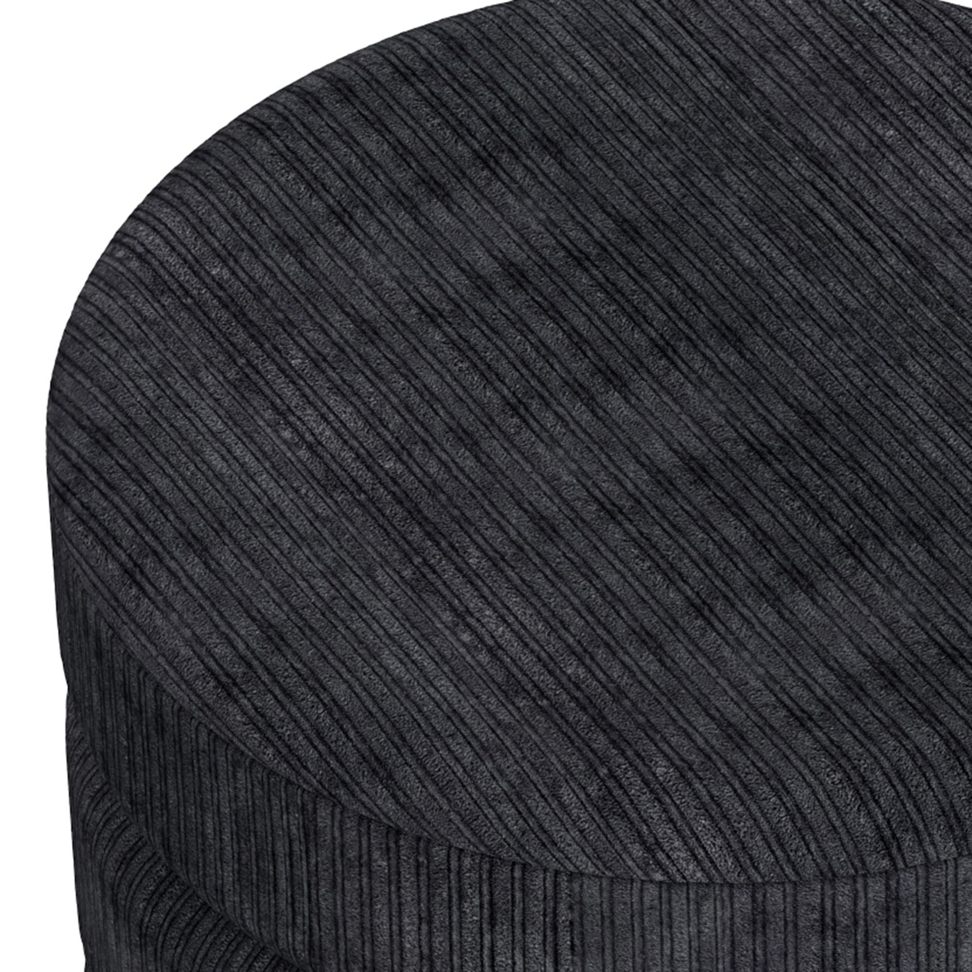 Willo Round Ottoman in Black