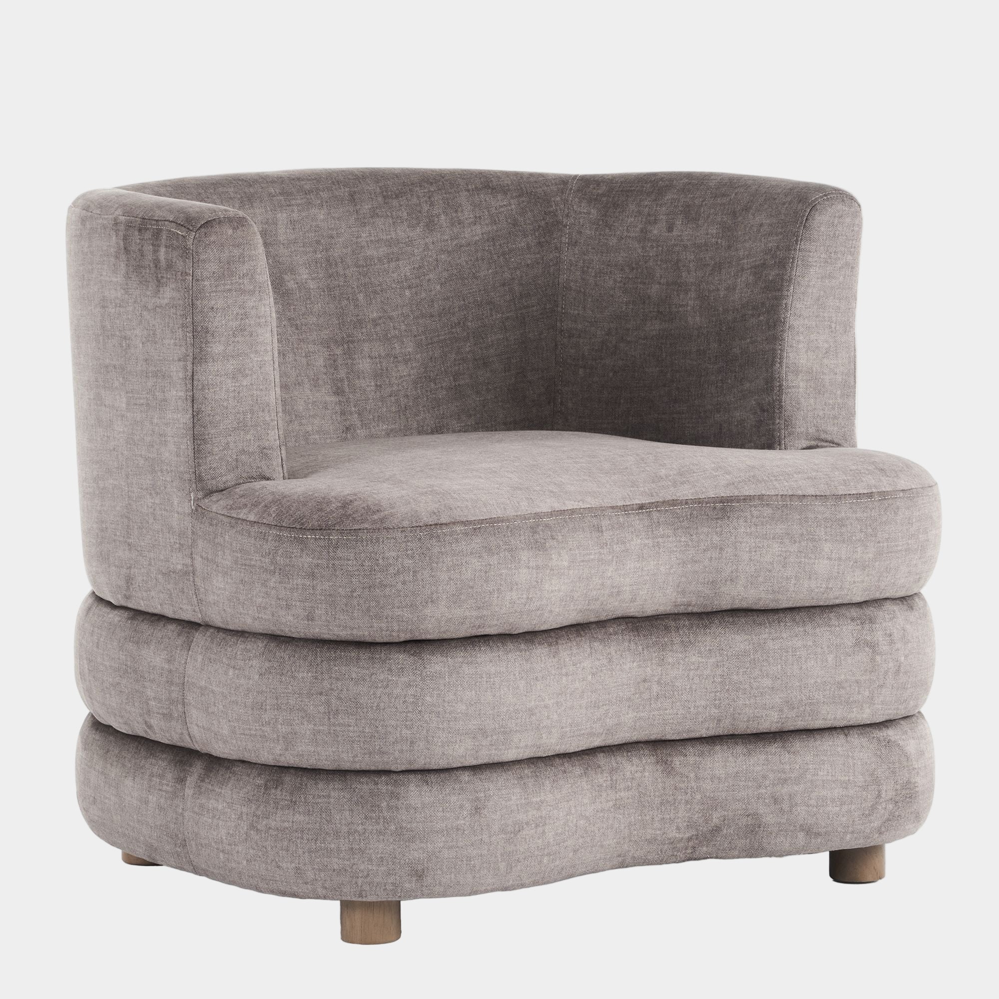 Dorian Accent Chair in Dark Taupe