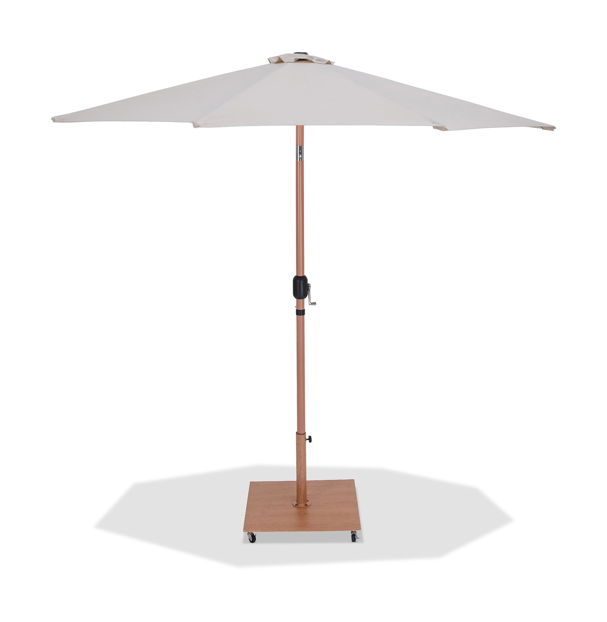Fiji Water Resistant Fabric And Aluminum Patio Umbrella With Base Set