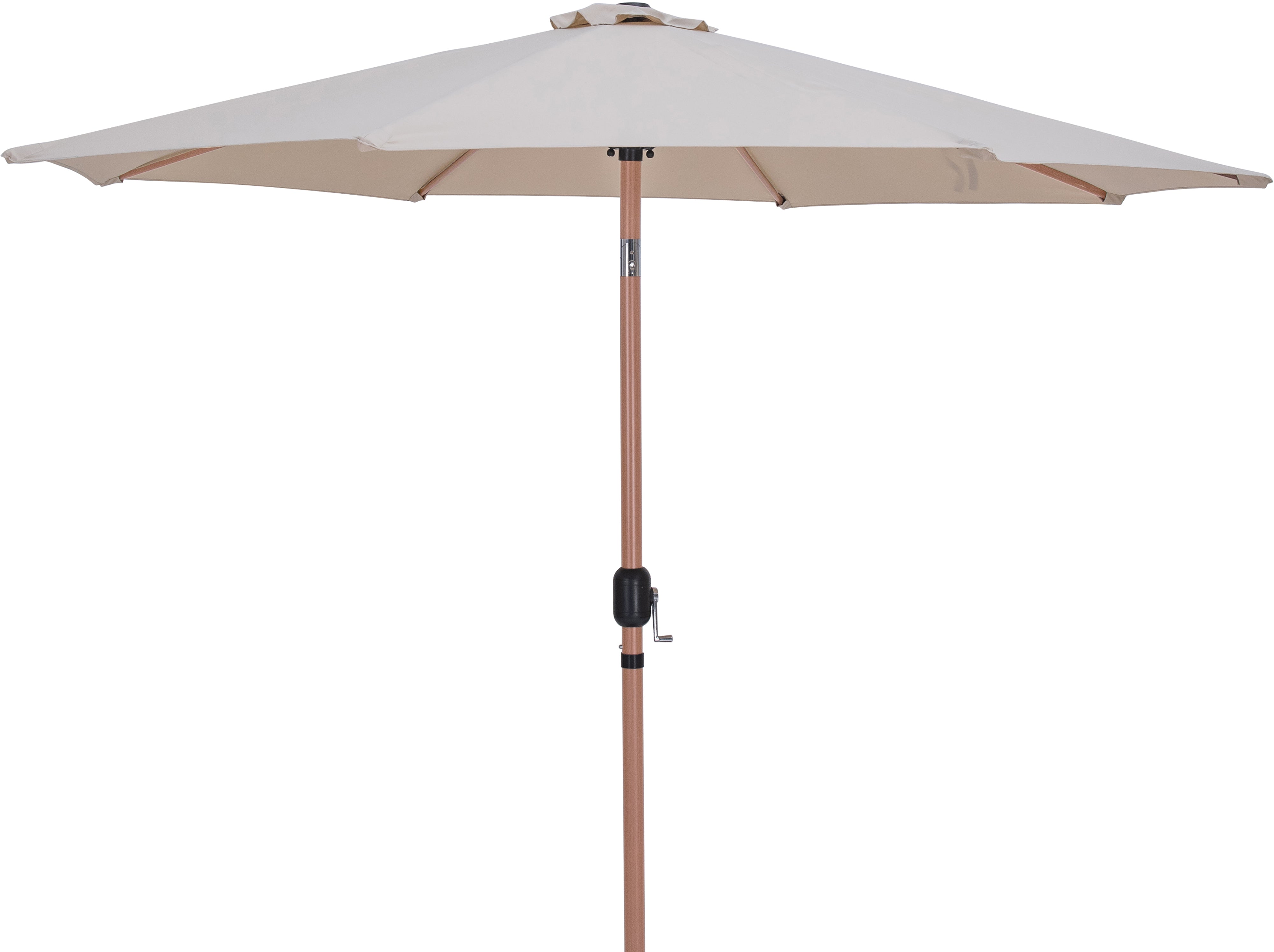 Fiji Water Resistant Fabric And Aluminum Patio Umbrella With Base Set