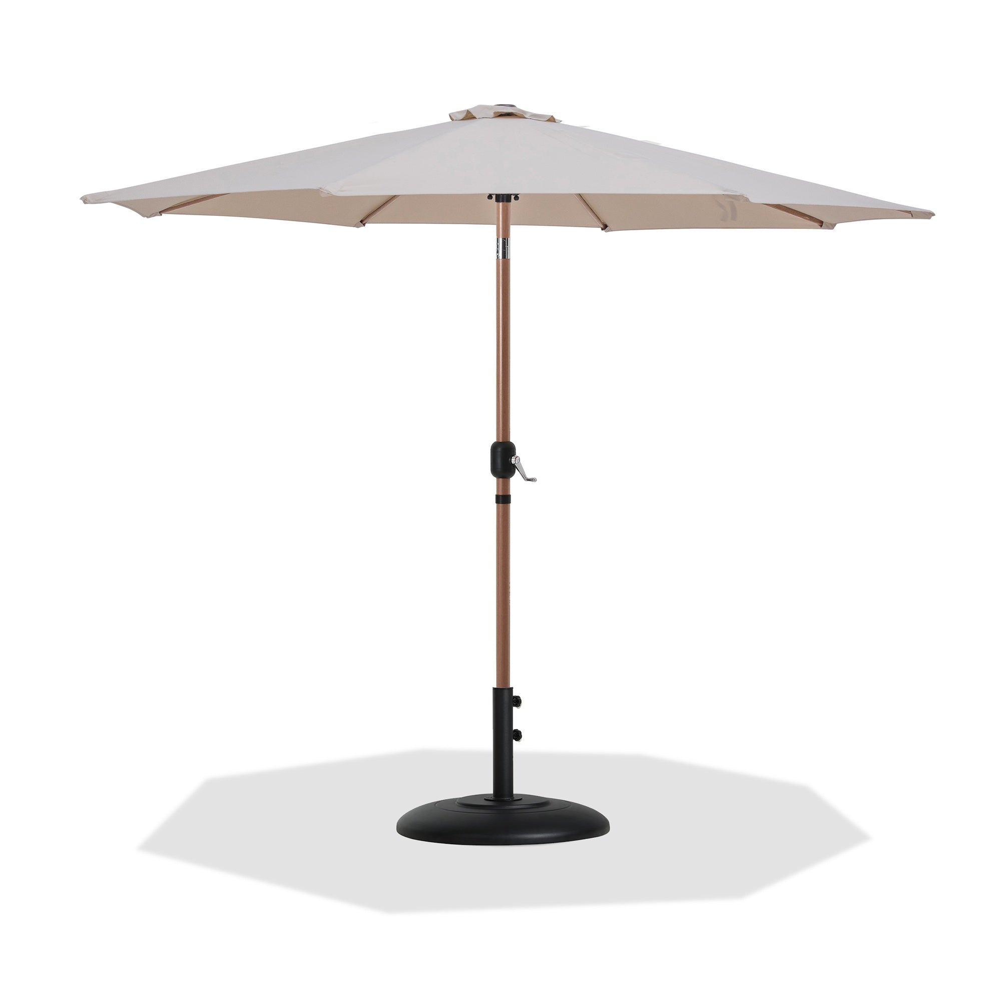 Fiji Water Resistant Fabric And Aluminum Patio Umbrella With Base Set
