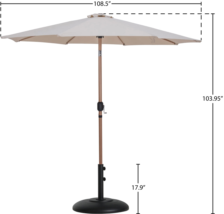 Fiji Water Resistant Fabric And Aluminum Patio Umbrella With Base Set