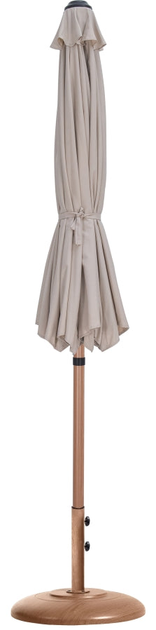 Fiji Water Resistant Fabric And Aluminum Patio Umbrella With Base Set