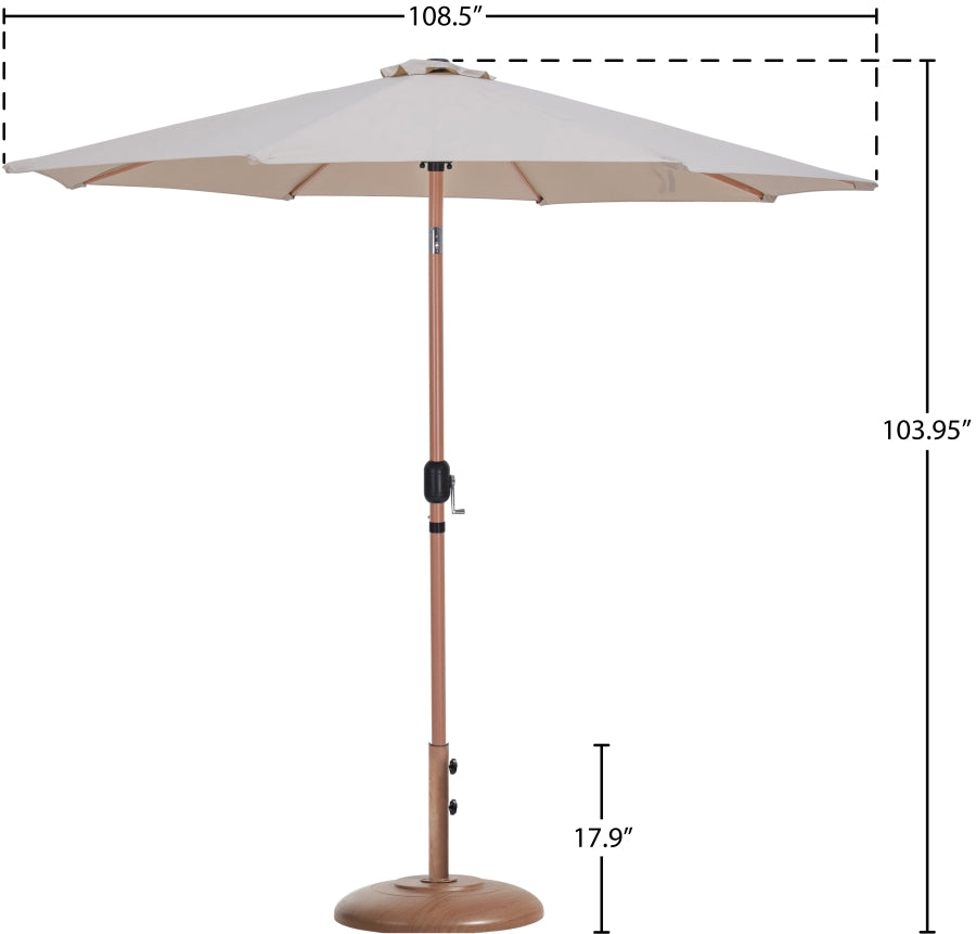 Fiji Water Resistant Fabric And Aluminum Patio Umbrella With Base Set