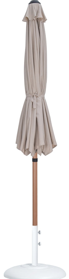 Fiji Water Resistant Fabric And Aluminum Patio Umbrella With Base Set