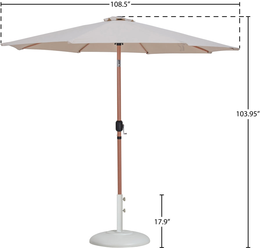 Fiji Water Resistant Fabric And Aluminum Patio Umbrella With Base Set