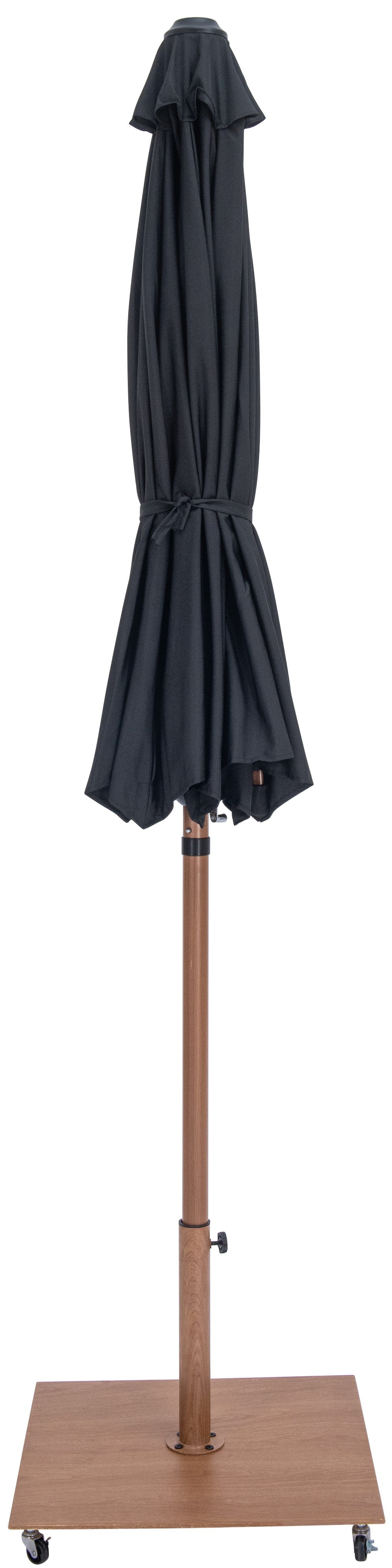 Fiji Water Resistant Fabric And Aluminum Patio Umbrella With Base Set