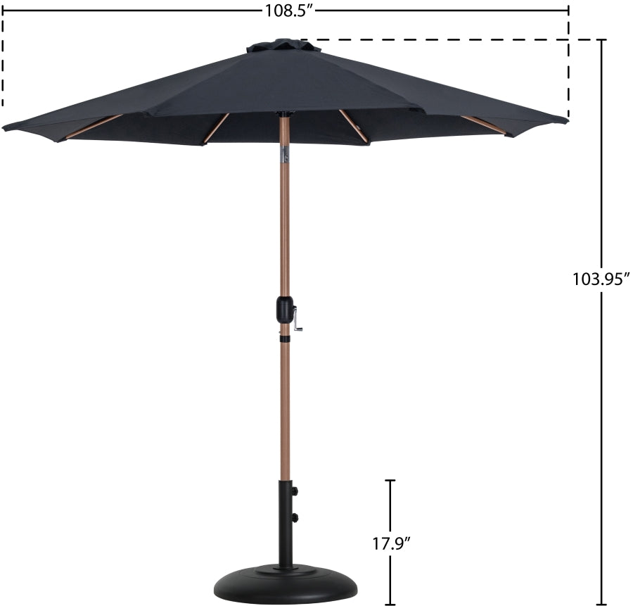 Fiji Water Resistant Fabric And Aluminum Patio Umbrella With Base Set