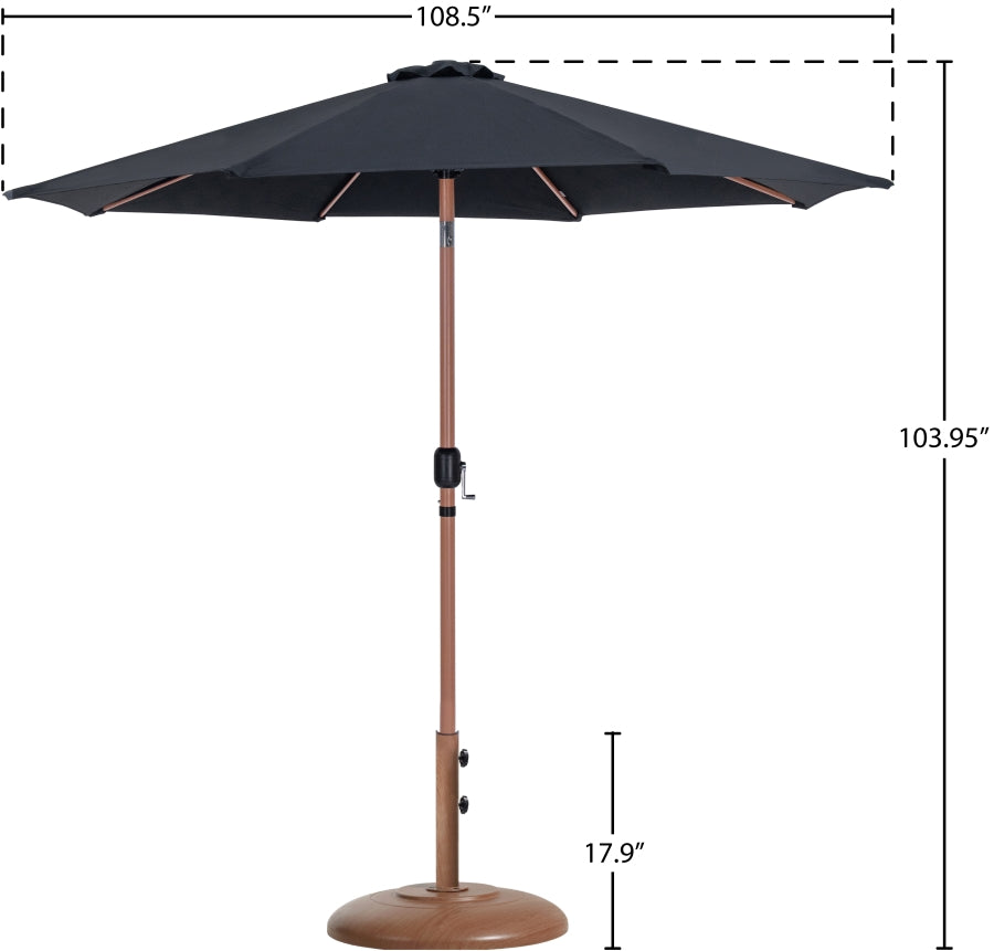Fiji Water Resistant Fabric And Aluminum Patio Umbrella With Base Set
