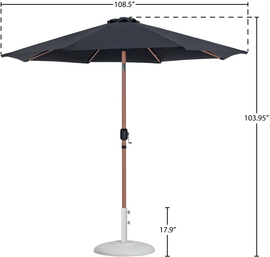 Fiji Water Resistant Fabric And Aluminum Patio Umbrella With Base Set