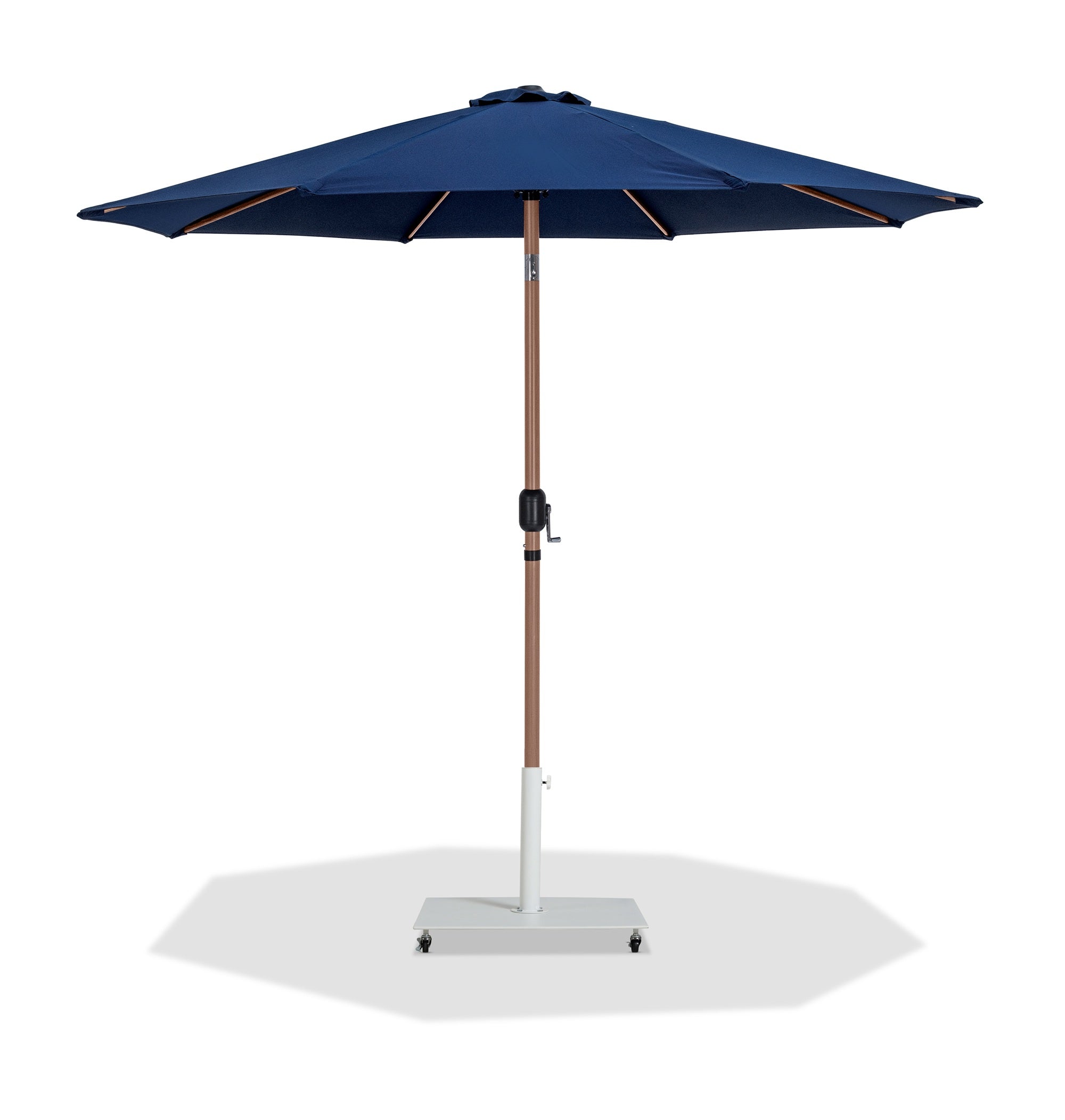 Fiji Water Resistant Fabric And Aluminum Patio Umbrella With Base Set