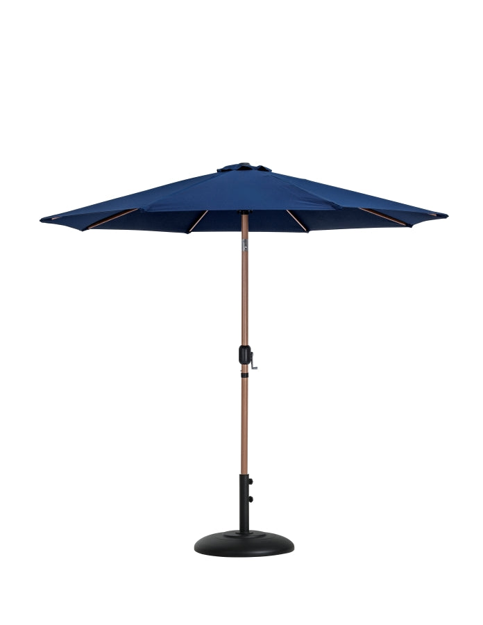 Fiji Water Resistant Fabric And Aluminum Patio Umbrella With Base Set