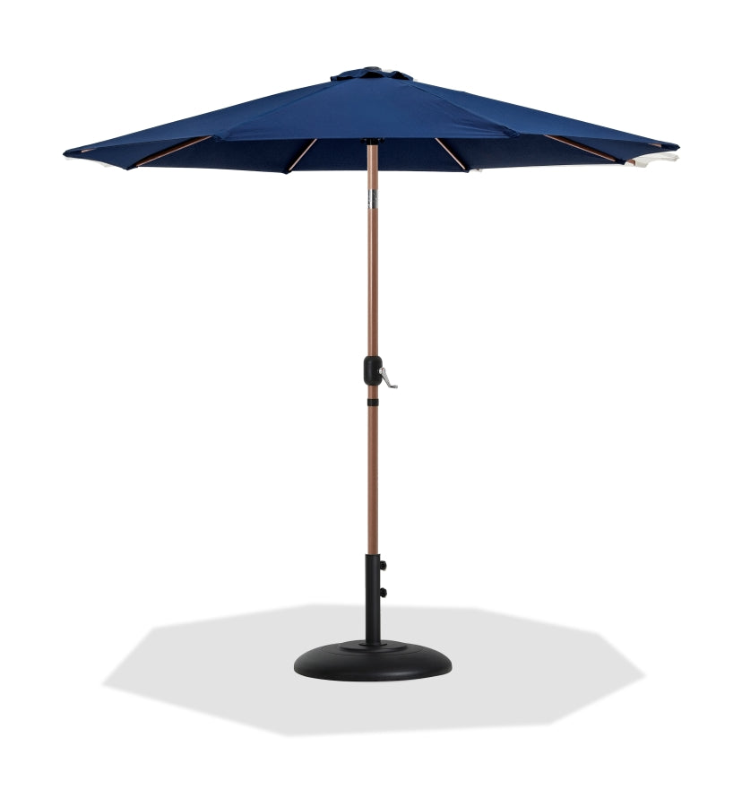 Fiji Water Resistant Fabric And Aluminum Patio Umbrella With Base Set