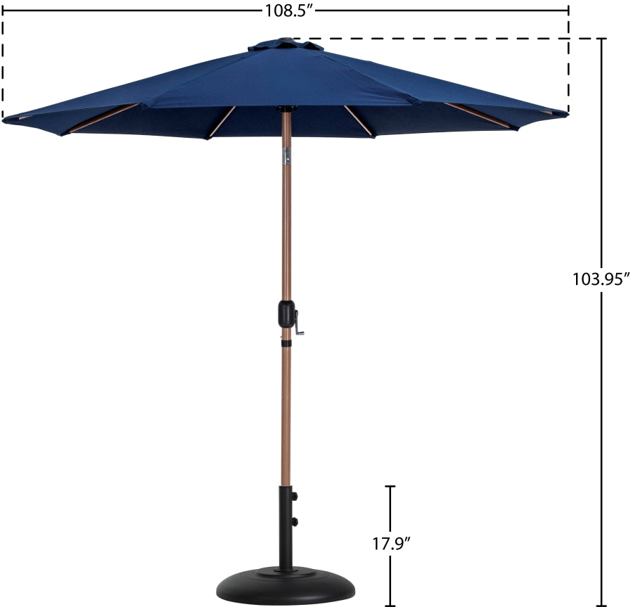 Fiji Water Resistant Fabric And Aluminum Patio Umbrella With Base Set