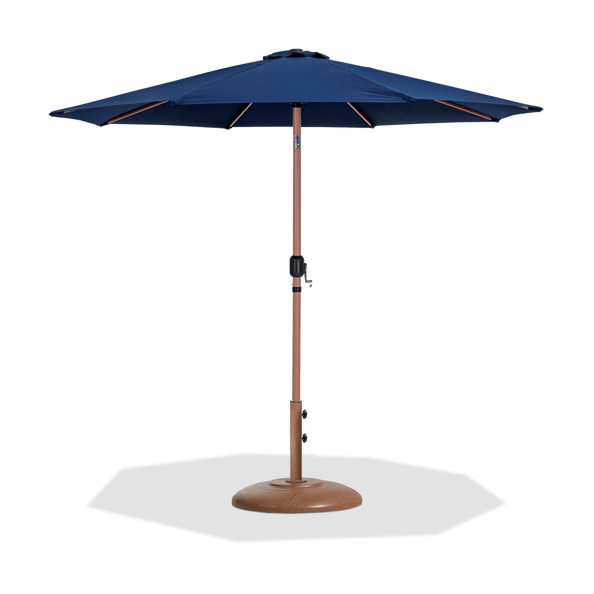 Fiji Water Resistant Fabric And Aluminum Patio Umbrella With Base Set