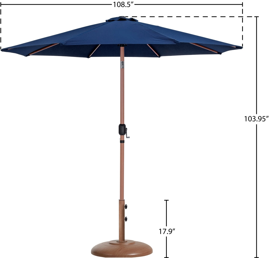 Fiji Water Resistant Fabric And Aluminum Patio Umbrella With Base Set