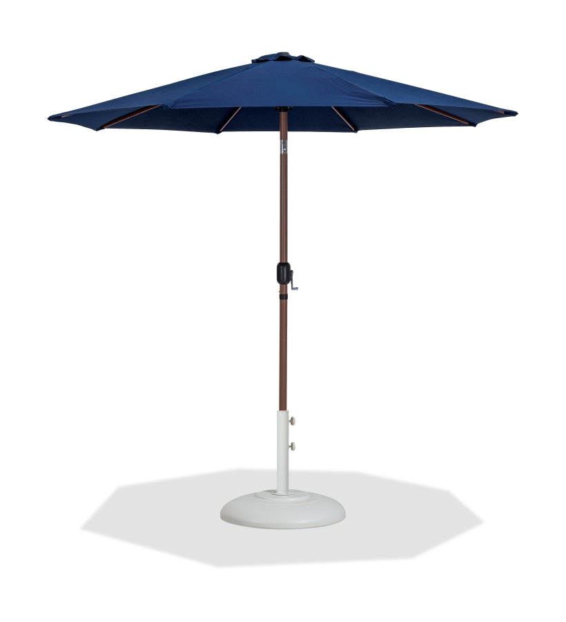 Fiji Water Resistant Fabric And Aluminum Patio Umbrella With Base Set