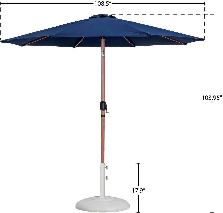 Fiji Water Resistant Fabric And Aluminum Patio Umbrella With Base Set