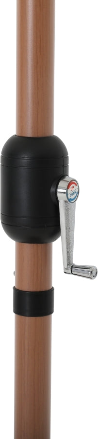 Fiji Water Resistant Fabric And Aluminum Patio Umbrella With Base Set