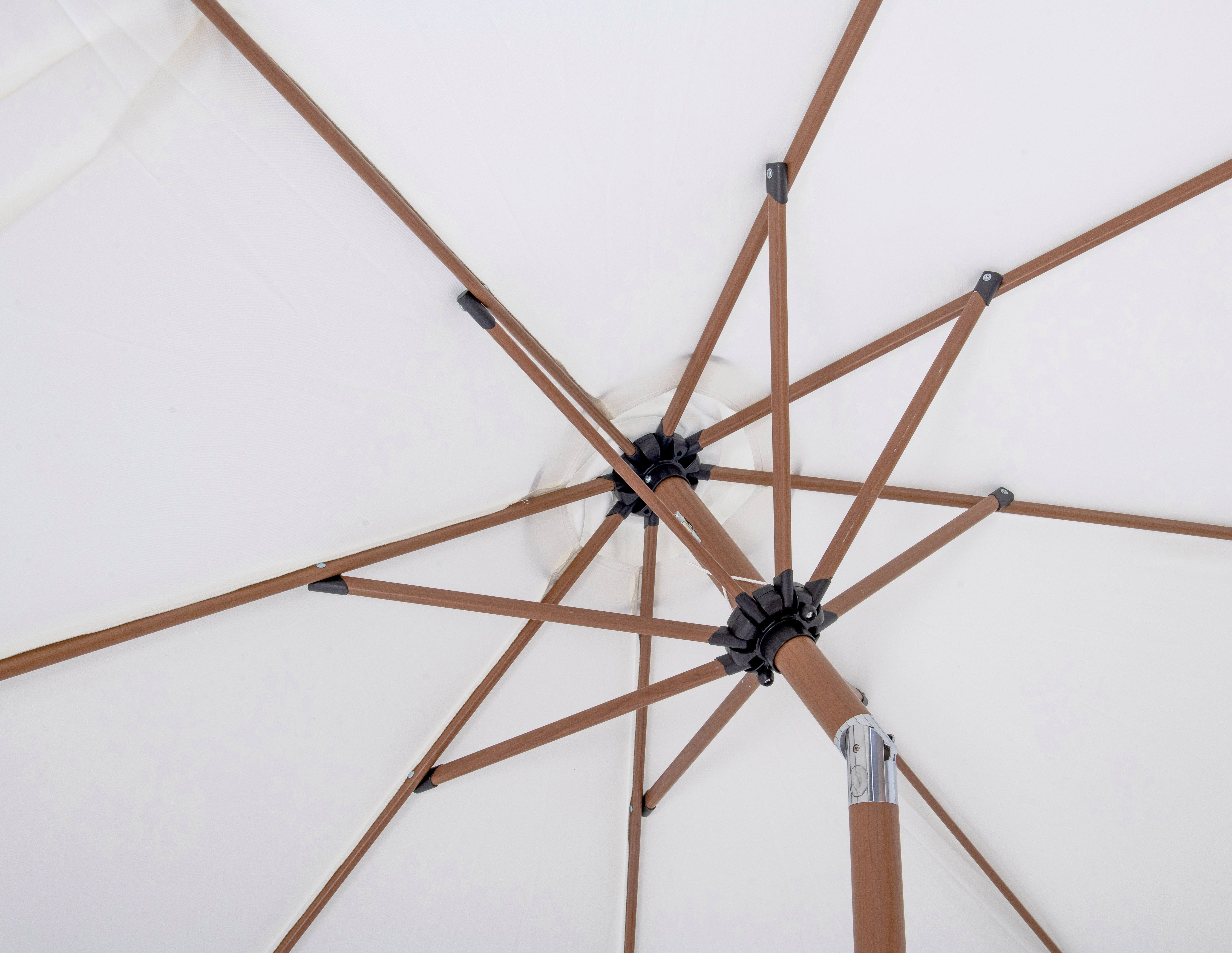 Fiji Water Resistant Fabric And Aluminum Patio Umbrella With Base Set