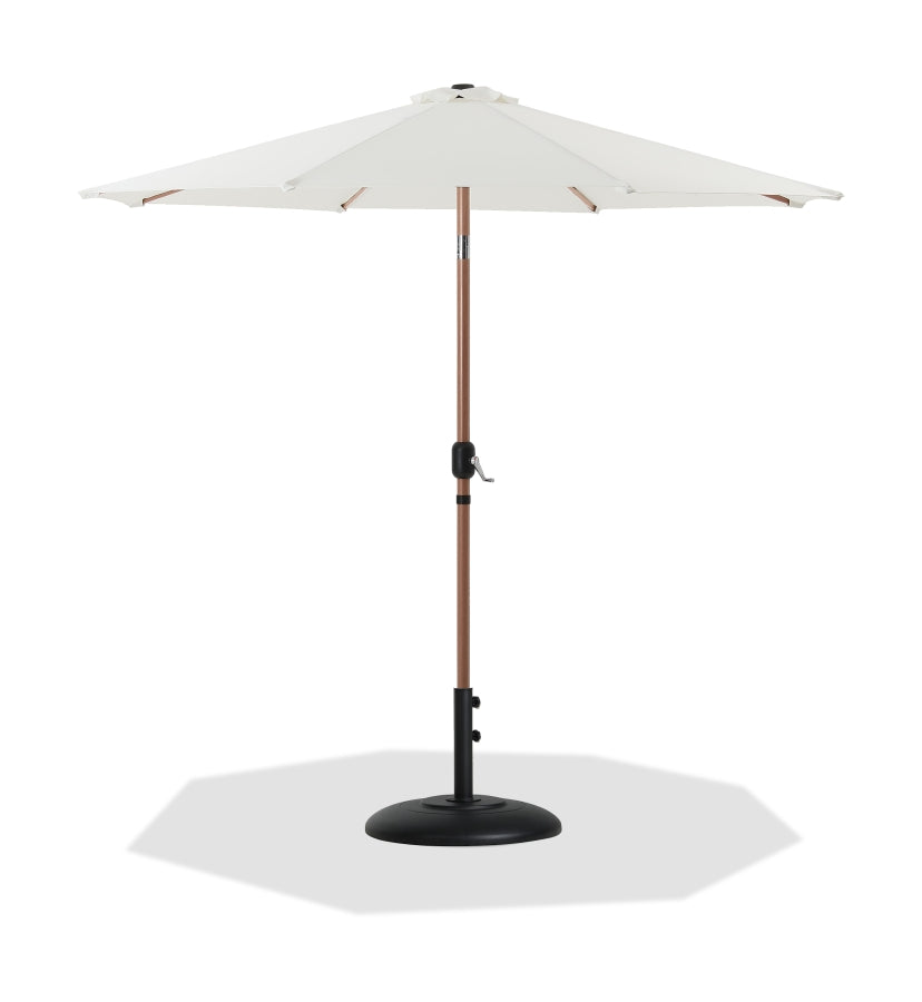 Fiji Water Resistant Fabric And Aluminum Patio Umbrella With Base Set