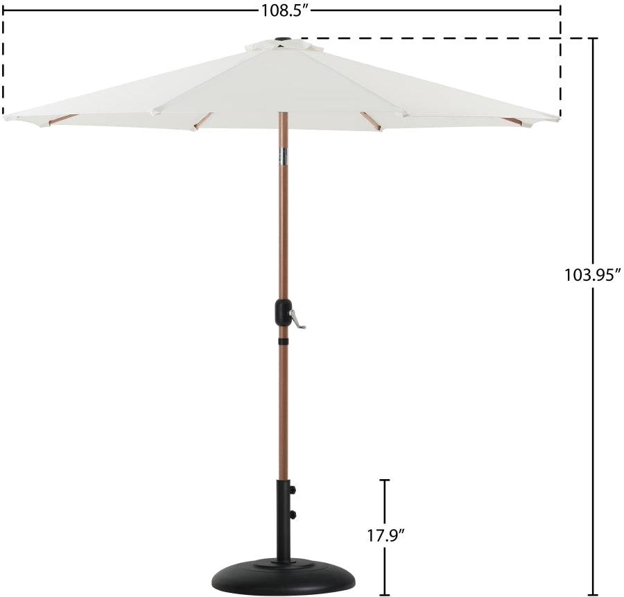 Fiji Water Resistant Fabric And Aluminum Patio Umbrella With Base Set