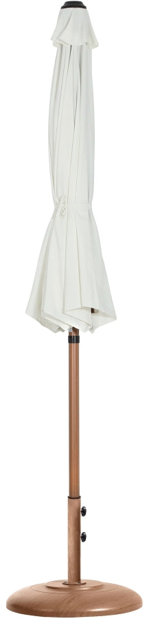 Fiji Water Resistant Fabric And Aluminum Patio Umbrella With Base Set