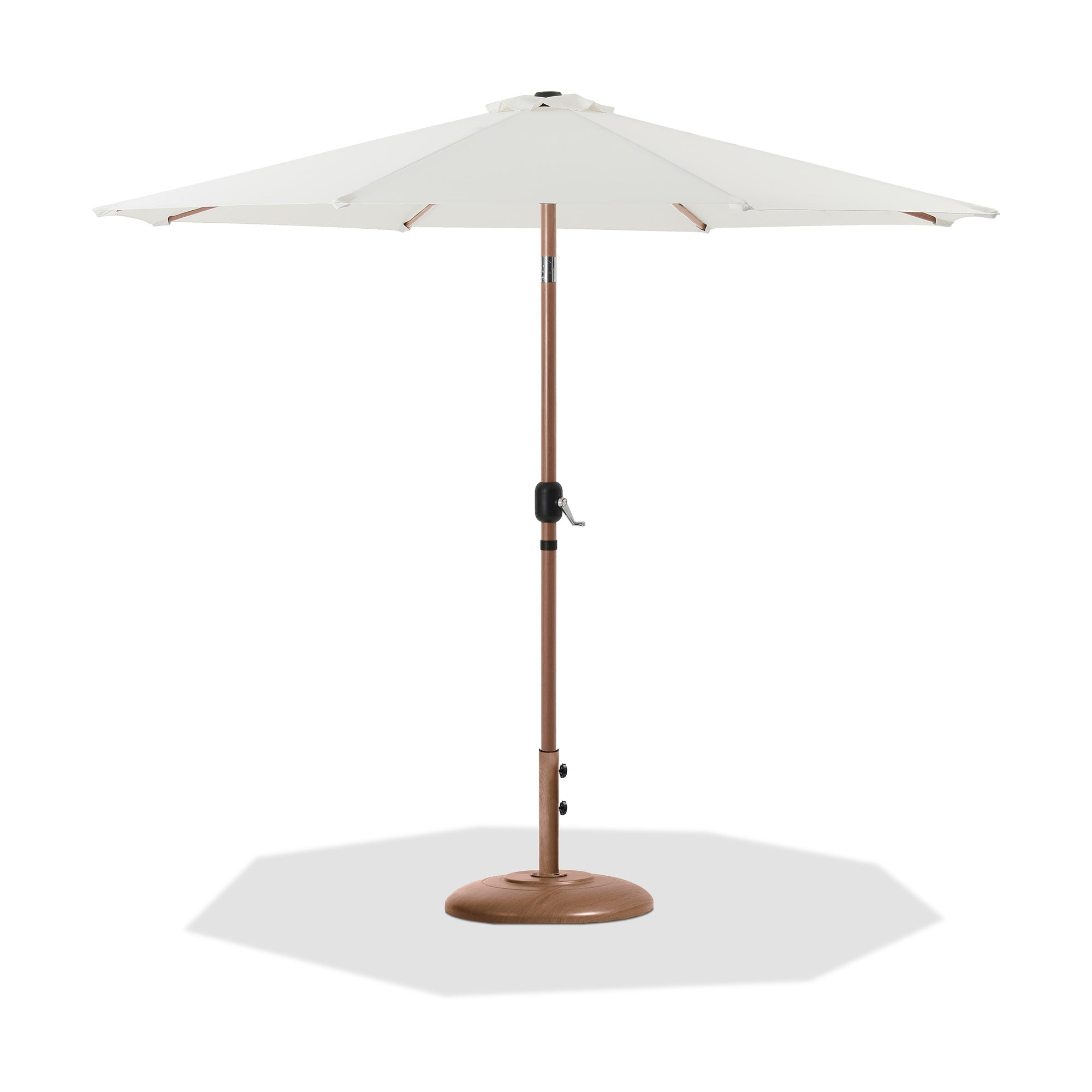 Fiji Water Resistant Fabric And Aluminum Patio Umbrella With Base Set