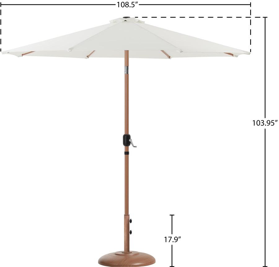 Fiji Water Resistant Fabric And Aluminum Patio Umbrella With Base Set