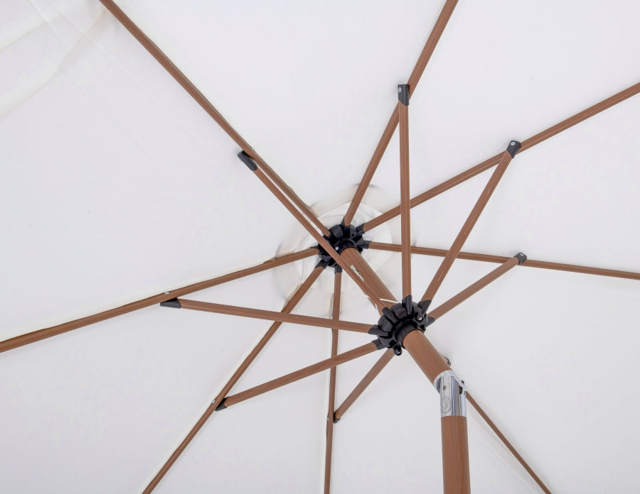 Fiji Water Resistant Fabric And Aluminum Patio Umbrella With Base Set