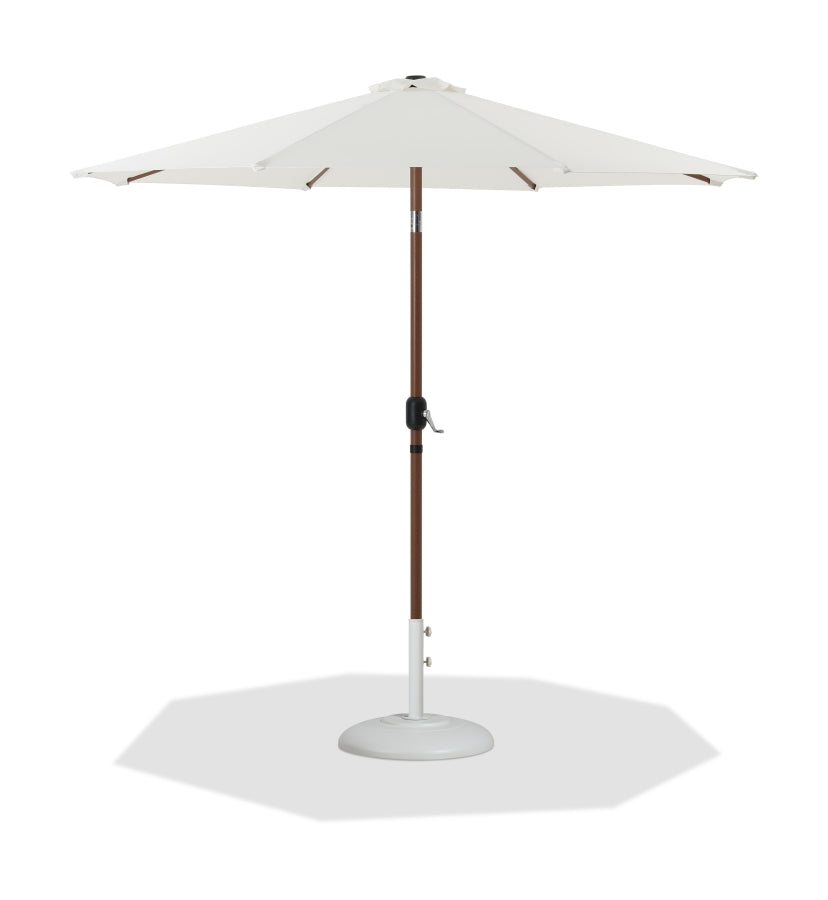 Fiji Water Resistant Fabric And Aluminum Patio Umbrella With Base Set