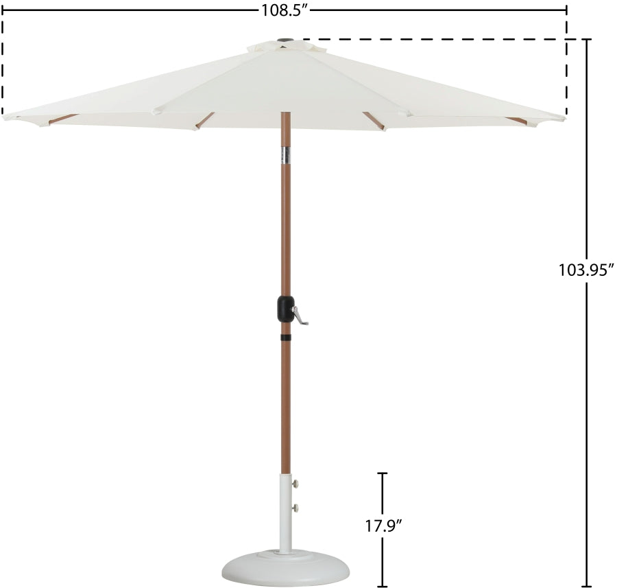 Fiji Water Resistant Fabric And Aluminum Patio Umbrella With Base Set