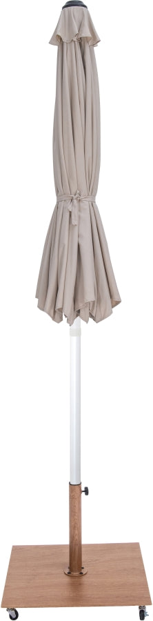 Fiji Water Resistant Fabric And Aluminum Patio Umbrella With Base Set