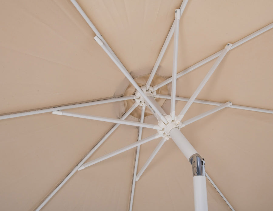 Fiji Water Resistant Fabric And Aluminum Patio Umbrella With Base Set