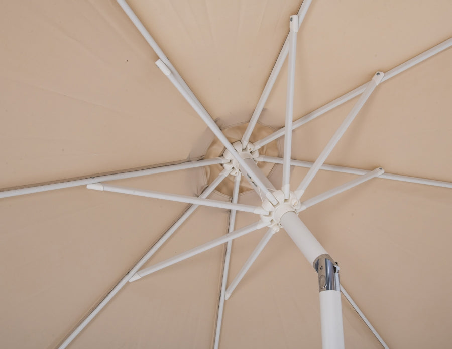 Fiji Water Resistant Fabric And Aluminum Patio Umbrella With Base Set