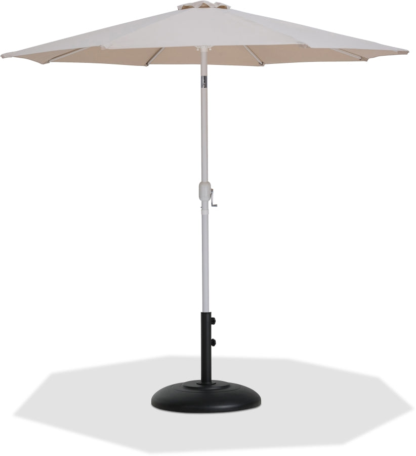 Fiji Water Resistant Fabric And Aluminum Patio Umbrella With Base Set