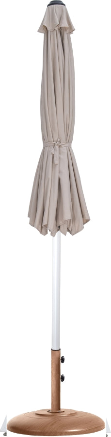 Fiji Water Resistant Fabric And Aluminum Patio Umbrella With Base Set