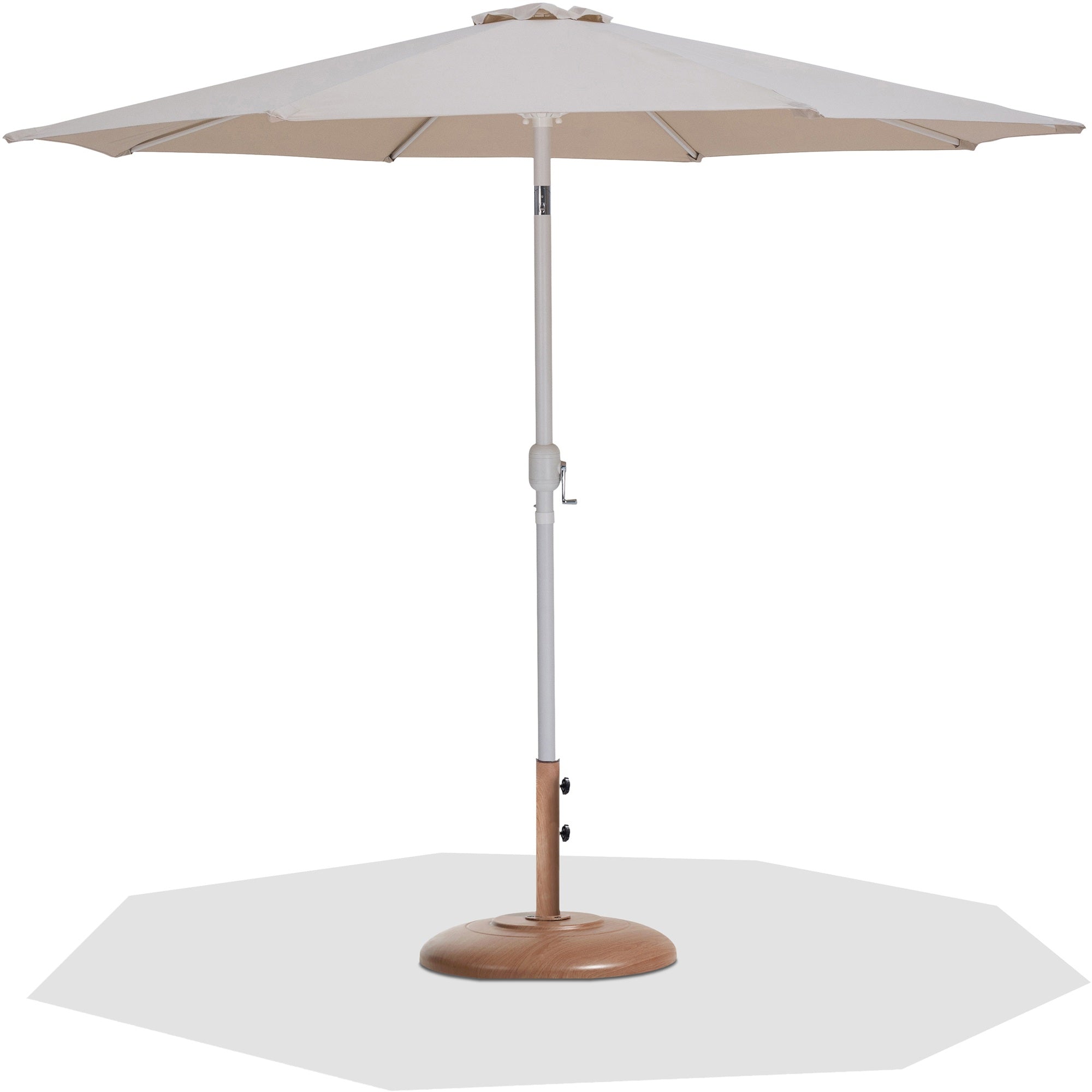 Fiji Water Resistant Fabric And Aluminum Patio Umbrella With Base Set