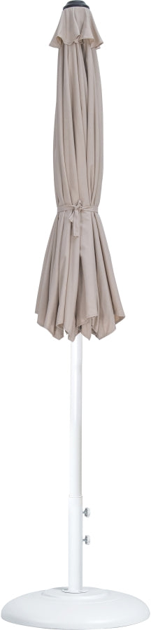 Fiji Water Resistant Fabric And Aluminum Patio Umbrella With Base Set