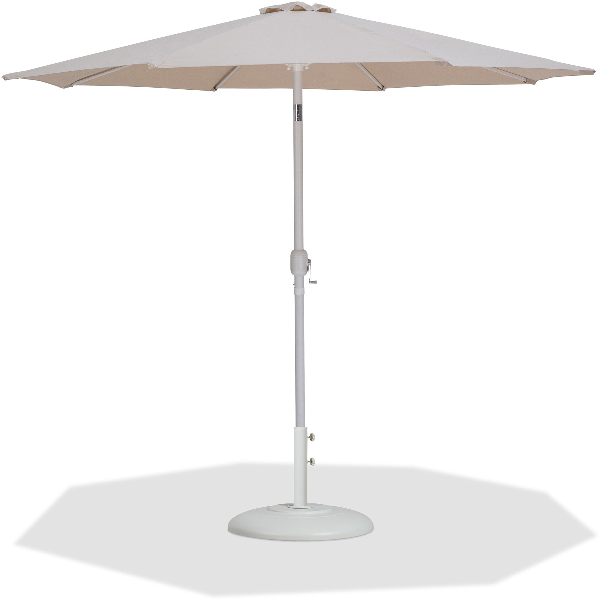 Fiji Water Resistant Fabric And Aluminum Patio Umbrella With Base Set